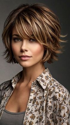 Short Shag Cut, Layered Haircuts Short, Short Layered Haircuts For Women, Choppy Bob Hairstyles For Fine Hair, Short Hair Back, Shag Cut, Layered Haircuts For Women, Chic Short Hair, Haircuts For Medium Length Hair