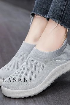 Lasaky - Premium Lightweight Mesh Running and Training Shoes with Breathable Design and Cushioned Sole for Optimal Comfort during Casual Wear and Travel Orthopedic Shoes, Nursing Shoes, Japanese Outfits, Shoe Covers, Grey Shoes, Casual Sport Shoes, Training Shoes, Shoes Trainers, Casual Shoes Women