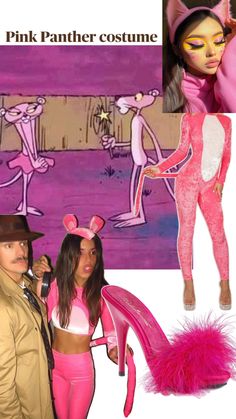 the pink panther costume is featured in this image