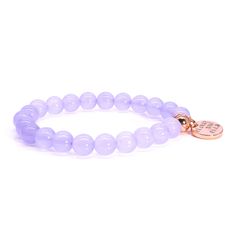 Our Lavender Stone Bracelet features soft, light purple, agate stones paired with rose gold plated accents. Agate is believed to assist with protection, rebalancing, and cleansing. It is believed to attract strength and to have soothing and calming factors. - 8 mm natural, cut & conditioned lavender agate stone beads- Bracelet is stretchable- Signature jewelry pouch included *Please note: Due to the colour variations in natural stone, the stone bracelet you receive may have slight colour variati Lavender Stone, Purple Agate, Signature Jewelry, Boutique Accessories, Beads Bracelet, Agate Stone, Jewelry Pouch, Soft Light, Stone Bracelet