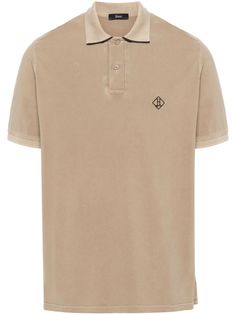 beige cotton piqué weave polo collar short sleeves ribbed cuffs and hem embroidered logo at the chest side slits straight hem Shopping Online Logo, Men's Journal, Pique Polo Shirt, Cotton Polo Shirt, Cotton Polo, Polo Collar, Mens Polo Shirts, Polo Shirt, Short Sleeves