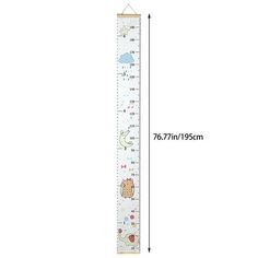 the height ruler is shown with animals and stars on it