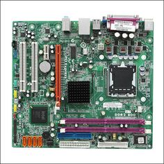 a motherboard with many components attached to it