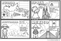 the spanish language worksheet for children to learn about spain and its country, including flags