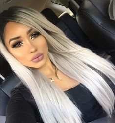 Blonde With Grey, Melly Sanchez, Root Blonde, Biolage Hair, Gray Instagram, Ice Blonde, Top Pic, Grey Roots, Weave Styles