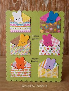 an easter card made with paper and felt