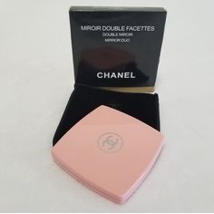 This Is Brand New In Box Chanel Compact Mirror Dual Double Facettes In Pink Color With Cc Logo The Mirror Contains Two Classic Flat High Definition Mirror Surface Comes With Black Velvet Cloth Case To Store In H 2.75” W 2.75” D 0.5” When Closed Comes With Free Gift Chanel Compact Mirror, Chanel Compact, Chanel Le Boy, Chanel Brooch, Chanel Camellia, Velvet Cloth, Pink Polka Dot Dress, Mirror Surface, Jewelry Logo