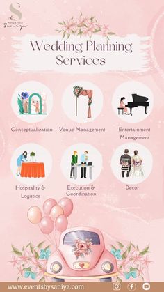 Wedding planning services by Events by Saniya in Dubai Event Planning Board, Wedding Planning Checklist Detailed, Event Planers, Event Planner Business Card, Event Planning Branding, Event Brochure, Event Planning Career