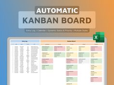 an image of a computer screen with the words automatic kanban board on it