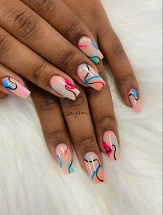 Kawaii Spring, Summer Nails 2023, Nails Extra, Unghie Nail Art, Nails Gold, Colorful Nail, Summery Nails, Her Nails