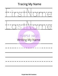 handwriting practice worksheet for kids with the words'writing my name'on it