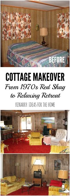 the cover of cottage makeover from 1970's red sheet to relaxing retreat