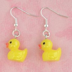 Also Available As Clip-Ons (+1$) Same Day Shipping If Ordered By 4pm - #Earrings #Lesbianearrings #Birds #Handmadeearrings #Jewelry - Cute / Handmade / Earrings / Lesbian / 90s / 80s / 70s / 00s / Y2k / Indie / Retro / Dangling / Adorable / Lesbian Earrings / Cheap / Silver / Jewelry / Fishhook / Homemade / Girl / Boy / Gay / Hippie / Dangle Earrings / Dangle / Trendy / Trending / Fashion / Tumblr / Fun / Funny / Aesthetic / Tiktok / Weird / Funky / 2000s / Baby / Teen / Trends / Alt / Yellow Duckling, 50s Jewelry, Lesbian Earrings, Toy Duck, Crazy Earrings, Weird Jewelry, Funny Earrings, Quirky Earrings, Indie Jewelry