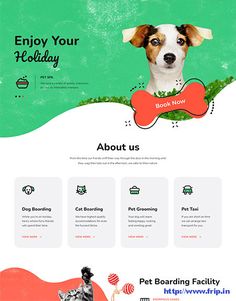 the dog grooming website is clean and ready to be used for pet care purposes