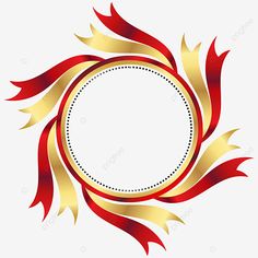 a red and gold circular frame with flames on the edges, circle, border, decoration png and psd