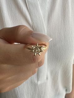 Gold Sun Ring | Sun Ring Gold | Gold Summer Ring | Gold Sunrise Ring | Summertime Ring | Gold August Ring Sun Ring Aesthetic, Sun Ring Silver, Gold Sun Ring, Gold Open Ring For Summer, Gold Rings As Summer Gift, Gold Rings For Summer Gift, Elegant Yellow Gold Rings With Sun And Moon Design, Summer Gift Gold Rings, Dainty Summer Promise Ring