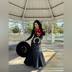 Taffeta Fabric A Little Stretch No Include Hat Is Only The Dress Charro Dresses For Mom, Mexican Mermaid Dress, Mariachi Dress For Women, Mariachi Outfit For Women, Charro Decorations For 15, Mexican Outfits For Women, Quince Fits, Mariachi Dress, Mexican Traditional Dress