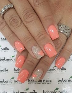 Uñas Color Coral, Coral Gel Nails, Summer Nail Ideas, Summer Gel Nails, Peach Nails, Coral Nails, Sassy Nails