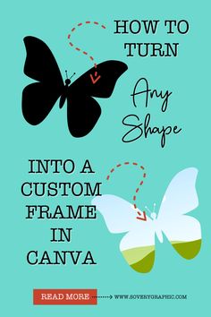 how to turn any shape into a custom frame in canvas with the text, how to turn