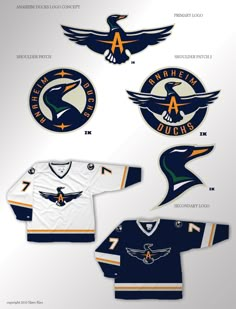 an image of hockey uniforms and emblems