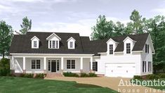 this is an artist's rendering of the country house plans for two story homes