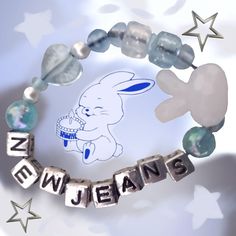 Bracelet cyber bunny Kpop Idols Bracelet, Kpop Clay Bead Bracelet, New Jeans Bracelet Kpop, K Pop Bracelet Ideas, New Jeans Bracelet, Newjeans Bracelet, Twice Bracelet, Kpop Bracelet