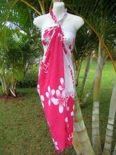 Hawaiian Pink White Plumeria Flower Sarong Cover-Up Floral | Etsy Pink Floral Print Sarong For Summer, Pink Floral Print Sarong For Beachwear, White Floral Print Beachwear Sarong, White Floral Print Sarong For Beach Season, Spring White Sarong, Hawiian Flowers, Hawaiian Wrap Dress, Swimsuit Coverup Skirt, Sarong Swimsuit Cover