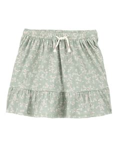 She's cartwheel-ready in this adorable skort, complete with allover floral and a pair of built-in shorts underneath to keep her covered! Adventurous Girl, Carters Size Chart, Crinkle Skirt, Carters Girl, Floral Fashion, Green Skirt, Bottom Clothes, Shop Clothing, Favorite Jeans