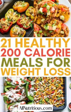 21 Easy 200 Calorie Meals Perfect for Weight Loss - All Nutritious Low Calorie Meal Prep Lunches, Healthy Low Calorie Dinner, 200 Calorie, 200 Calorie Meals, Healthy Low Calorie Meals, Low Calorie Dinners, Calorie Meals, Food Rules