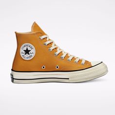 Converse All-Star Hi Sunflower Converse Virtual Wishlist, Converse Chuck 70 High Top, Chuck 70 High Top, Tenis Converse, Platform Chucks, Converse Chucks, 1970s Design, Jack Purcell, Xmas List