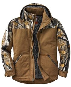 Men's Canvas Cross Trail Big Game Camo Workwear Hooded Jacket: -mens workwear jacket -chore jacket men workwear -denim jacket men workwear -denim jacket men workwear -workwear jacket outfit men -jacket men fashion -jacket men casual -jacket men fashion casual street styles -jacket men winter -shirt jacket street style -shirt jacket men's outfit -shirt jacket outfit winter -leather shirt jacket street style -oversized shirt jacket street styles -wool shirt jacket street style-plaid shirt jacket Bucks Logo, Work Coat, Safety Clothing, White Tail, Outerwear Outfit, Cool Jackets