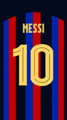 a soccer jersey with the number 10 on it's chest and stripes in red, blue, and yellow