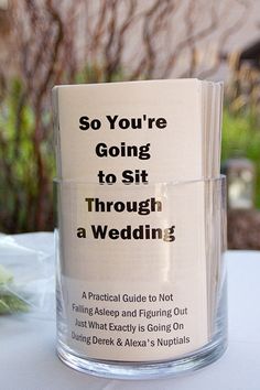 there is a card that says so you're going to sit through a wedding?