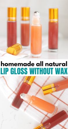 Homemade Lip Gloss, Diy Lipgloss, Lip Gloss Recipe, Gloss Diy, Homemade Makeup, Natural Lip Gloss, Diy Lip Gloss