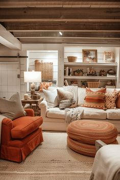 [PaidAd] 34 Basement Bedroom Inspirations For A Dreamy Hideaway - My Elegant Home #cozybasementfamilyroom