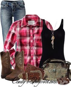 I wouldn't even wear the flannel just the tank top Country Boots, Country Girl Style, Country Fashion, Jack White, Country Girl, Country Outfits