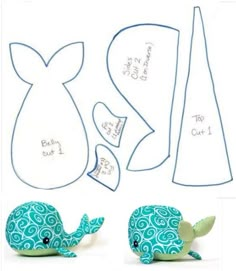 the paper whale is cut out and ready to be made