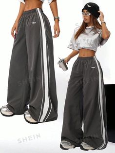 Old School Hip Hop Outfits Women, Pants Shien, Hip Hop Dance Outfits Women, Hip Hop Outfits For Women, Sport Outfits Women, Clothes From Shein, Fancy Pants Outfit, Cool Style Outfits, Shein Sweatpants