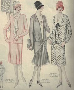 French 1920s Fashion, 1920s Women’s Fashion, 1920s Dresses Casual, 20s Aesthetic Fashion, 1920s Fashion Daywear, 1920s Casual Fashion, Casual 1920s Outfit, 1920s Fashion Catalog, 1920s Day Dress Pattern