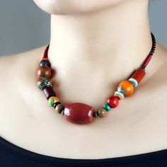 Ethnic style handmade Tibetan jewelry necklace vintage multi-treasure ceramic beads versatile cropped collarbone chain necklace women Paraba Jewelry, Ceramic Bead Jewelry, Chain Necklace Women, Tibetan Jewelry, Logo Items, Hand Painted Jewelry, Neck Chain, Necklace Women, Jewelry Outfit