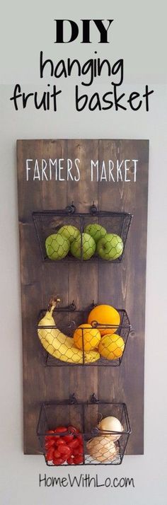 the diy hanging fruit basket farmers market sign