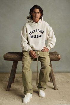 Fear of God Spring-Summer 2021 Collection - Male Fashion Trends F Men, Military Cargo Pants, Letter Hoodie, Men Fashion Show, Boys Fits, Unisex Sweater, Fear Of God, Cargo Pant, 가을 패션