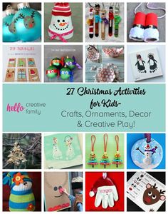 christmas activities for kids - crafts, ornaments, and creative play