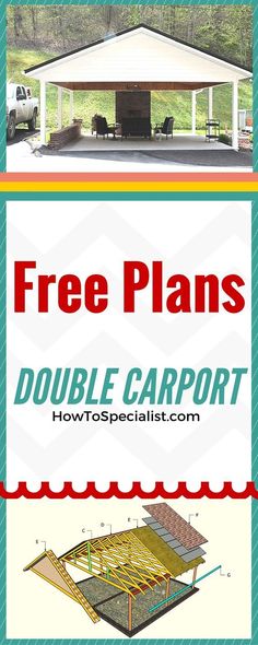 the free plans for a double carport with instructions to build it and how to install them