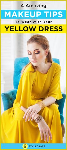 Eye Makeup On Yellow Dress, Eye Makeup With Yellow Dress, Makeup With Yellow Outfit, Styling Yellow Dress, Eye Makeup For Yellow Outfit, Make Up For Yellow Outfit, Eye Makeup For Yellow Dress, Nails With Yellow Dress, Yellow Outfit Makeup