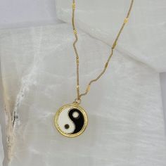 18K gold stainless steel necklace Lavender Necklace, Yin Yang Necklace, Spiritual Necklace, Buddha Necklace, Gemstone Earrings Gold, Jade Earrings, Enamel Necklaces, Gold Filled Earrings, Dainty Bracelets