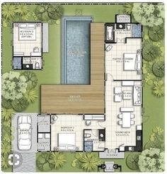 L Shape House Layout, 2 Bedroom 2 Bath House Plans L Shaped, L Shaped Villa Modern, L Shape Home Plans, L Shape Exterior House, L Shape Villa Plan, L Shaped Building Design, L Shaped Houses Plans, L Shaped Tiny House Plans