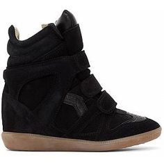 Isabel Marant Sneakers, Black Wedge Sneakers, Isabel Marant Shoes, Expensive Shoes, Shoe Inspo, Suede Wedges, Wedge Sneakers, Suede Sneakers, Dream Shoes