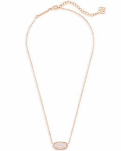 A dainty stone and delicate metallic chain combine to create the Elisa Rose Gold Pendant Necklace in Iridescent Drusy, your new favorite wear-anywhere accessory. This pendant necklace can be paired with any look, providing that extra touch of timeless style. Make the Elisa Rose Gold Necklace a staple in your wardrobe and you will not be disappointed. Elisa Gold Pendant Necklace, Elisa Pendant Necklace, Kendra Scott Necklace Elisa, Short Pendant Necklace, Kendra Scott Elisa, Rose Gold Pendant Necklace, Kendra Scott Necklace, Rose Quartz Necklace, Rose Gold Pendant