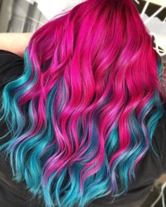 Fun New Hair Ideas, Coloured Hair Bright, Vibrant Hair Color Ideas Blondes, Bright Summer Hair Color, Hair Dye For Blondes, Colerd Hair, Spring Color Hair, Vivid Colors Hair, Fantasy Hair Color Ideas